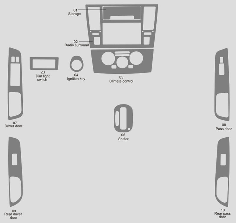 Nissan Versa (Sedan) | 2007-2011 | Dash kit (Full) | #NIVE07INF