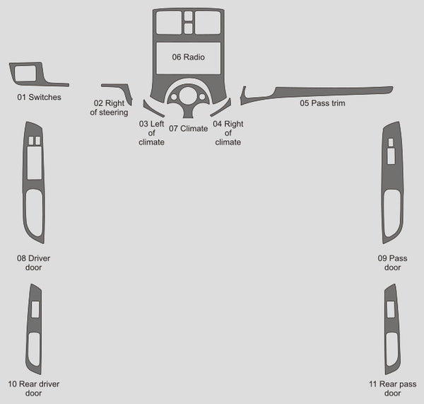 Nissan Versa (Sedan) | 2013-2014 | Dash kit (Full) | #NIVN14INF