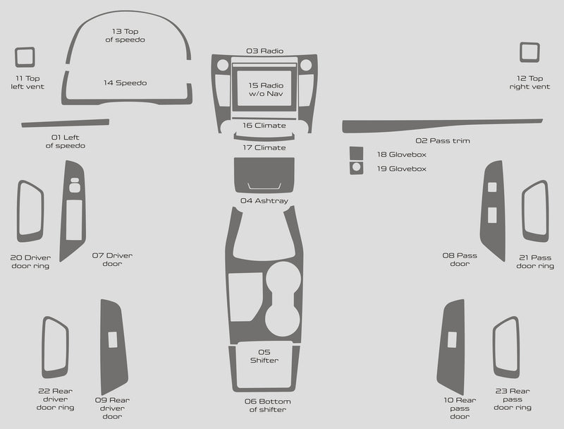 Toyota Camry Hybrid (Sedan) | 2015-2017 | Dash kit (Full) | #TOCA15INF