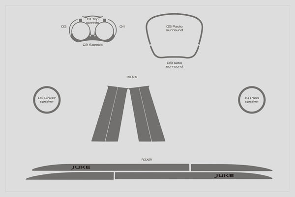 Nissan Juke (Hatchback) | 2011-2017 | Dash kit (Signature) | #NIJU11SP1