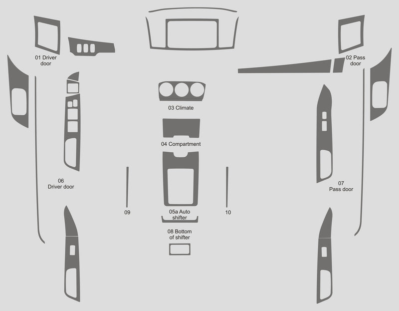 Mitsubishi Lancer (Sedan) | 2016-2017 | Dash kit (Full) | #MILA17INF