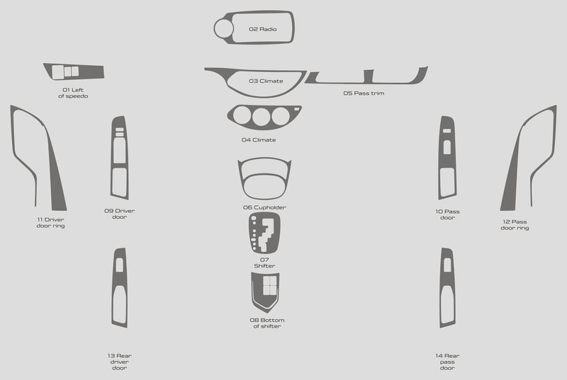 Toyota Yaris (Hatchback) | 2015-2019 | Kit de tablero (completo) | #TOYA515INF