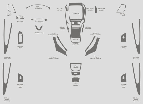 Lincoln MKX (SUV) | 2016-2018 | Dash kit (Full) | #LIMX16INF