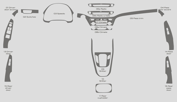 Hyundai Ioniq (Hatchback) | 2018-2019 | Kit de tablero (completo) | #HYIO18INF