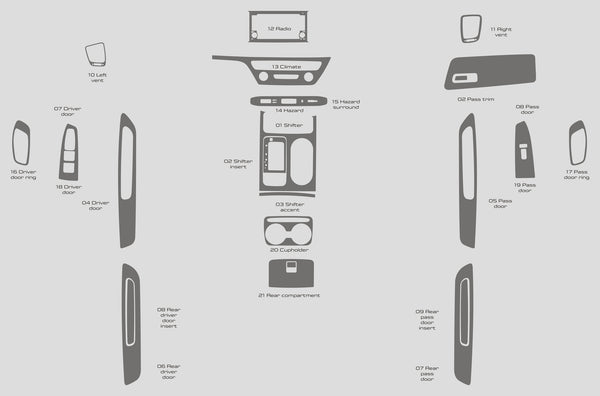 Kia Sedona (Minivan) | 2016-2021 | Dash kit (Full) | #KISE16INF