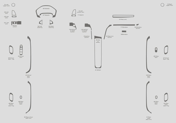 Honda HR-V (SUV) | 2016-2022 | Kit de tablero (completo) | #HOHR16INF