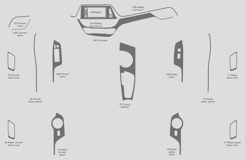 Toyota C-HR (SUV) | 2018-2023 | Dash kit (Full) | #TOCH18INF