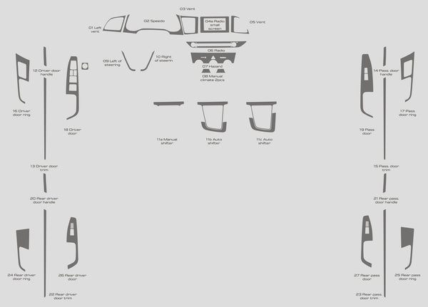 Hyundai Elantra (Sedán) | 2019-2020 | Kit de tablero (completo) | #HYEL19INF