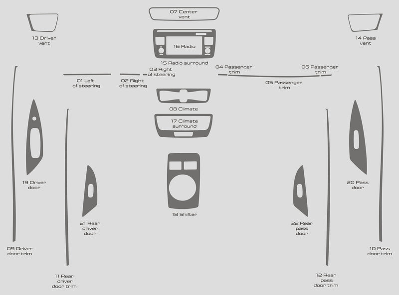 Nissan Leaf (Hatchback) | 2018-2025 | Dash kit (Full) | #NILE18INF