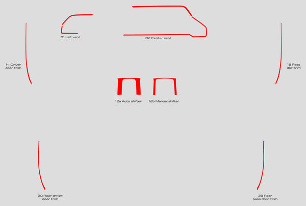 Honda Civic (Sedán) | 2016-2021 | Kit de tablero (Firma) | #HOC416SG2