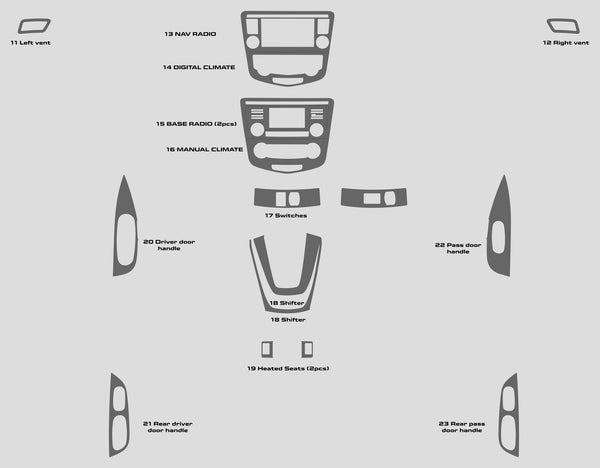 Nissan Rogue Select (SUV) | 2017-2020 | Dash kit (Signature) | #NIRO17SG2