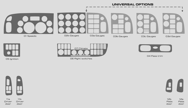 Peterbilt 389 (Truck) | 2016-2021 | Dash kit (Full) | #PE3616INF