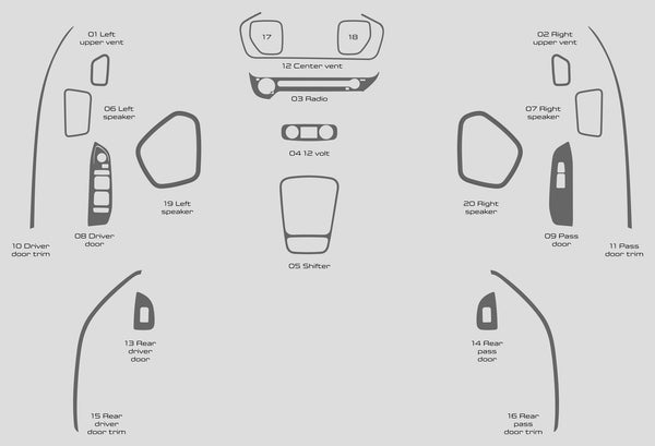 Hyundai Venue (SUV) | 2020-2025 | Dash kit (Full) | #HYVU20INF