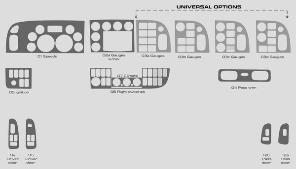 Peterbilt 389 (Truck) | 2016-2021 | Dash kit (Full) | #PE3616INFN