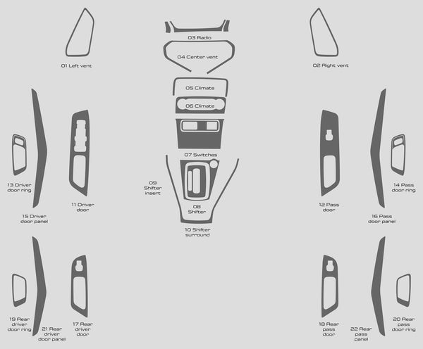 Ford EcoSport (SUV) | 2018-2022 | Dash kit (Full) | #FOEC18INF