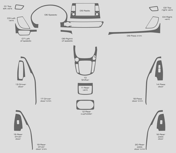 Kia Seltos (SUV) | 2021-2023 | Dash kit (Full) | #KISS21INF
