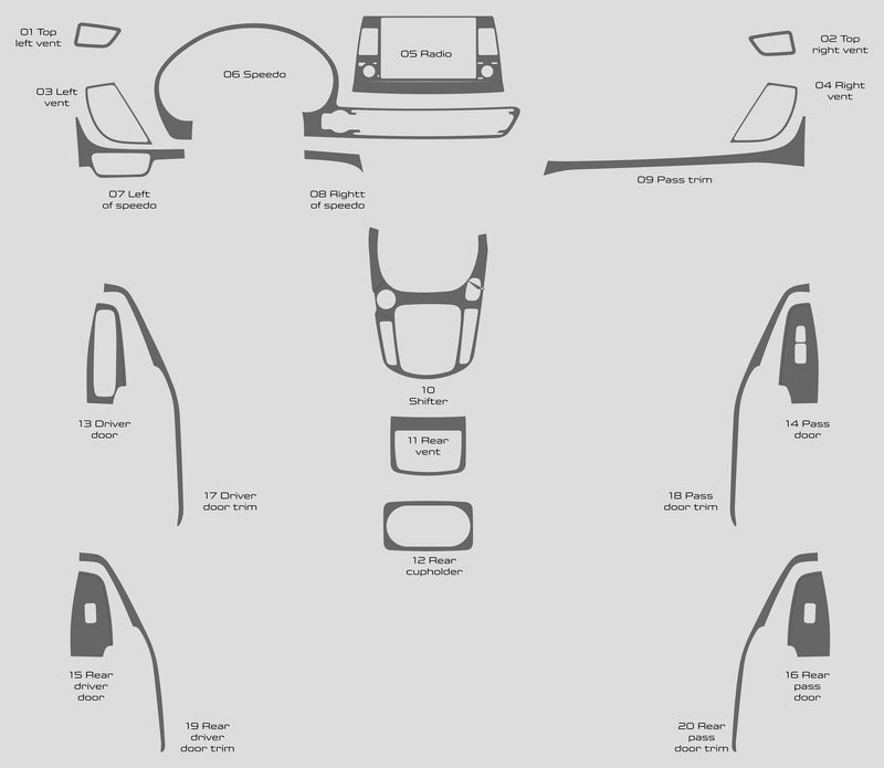 Kia Seltos (SUV) | 2021-2023 | Dash kit (Full) | #KISS21INF