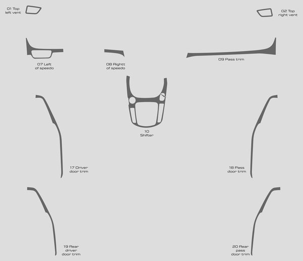 Kia Seltos (SUV) | 2021-2025 | Dash kit (Signature) | #KISS21SGN