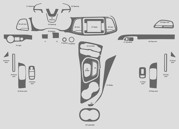 Dodge Challenger (Coupe) | 2015-2022 | Dash kit (Full) | #DOCH15INF