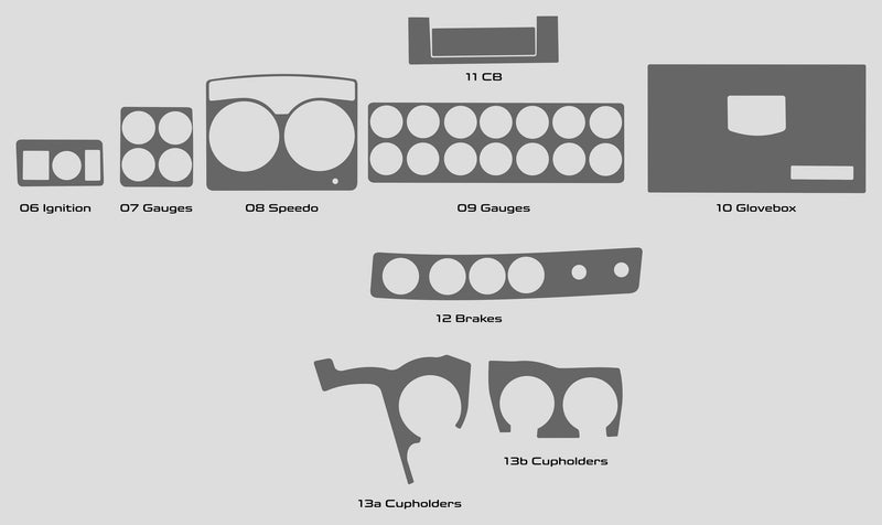 Kenworth W990 (Camión) | 2019-2022 | Kit de tablero (completo) | #KEW919INF