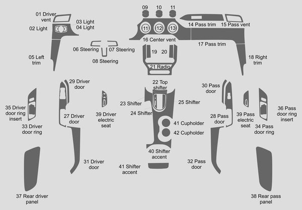 Ford Mustang (Convertible) | 2015-2022 | Dash kit (Full) | #FOMU15INF