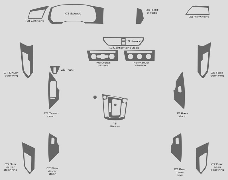 Volkswagen Jetta (Sedán) | 2019-2024 | Kit de tablero (completo) | #VOJE19INT