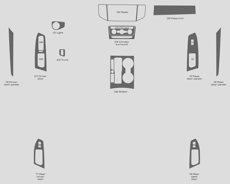 Volkswagen Atlas (SUV) | 2018-2024 | Dash kit (Full) | #VOAT18INT