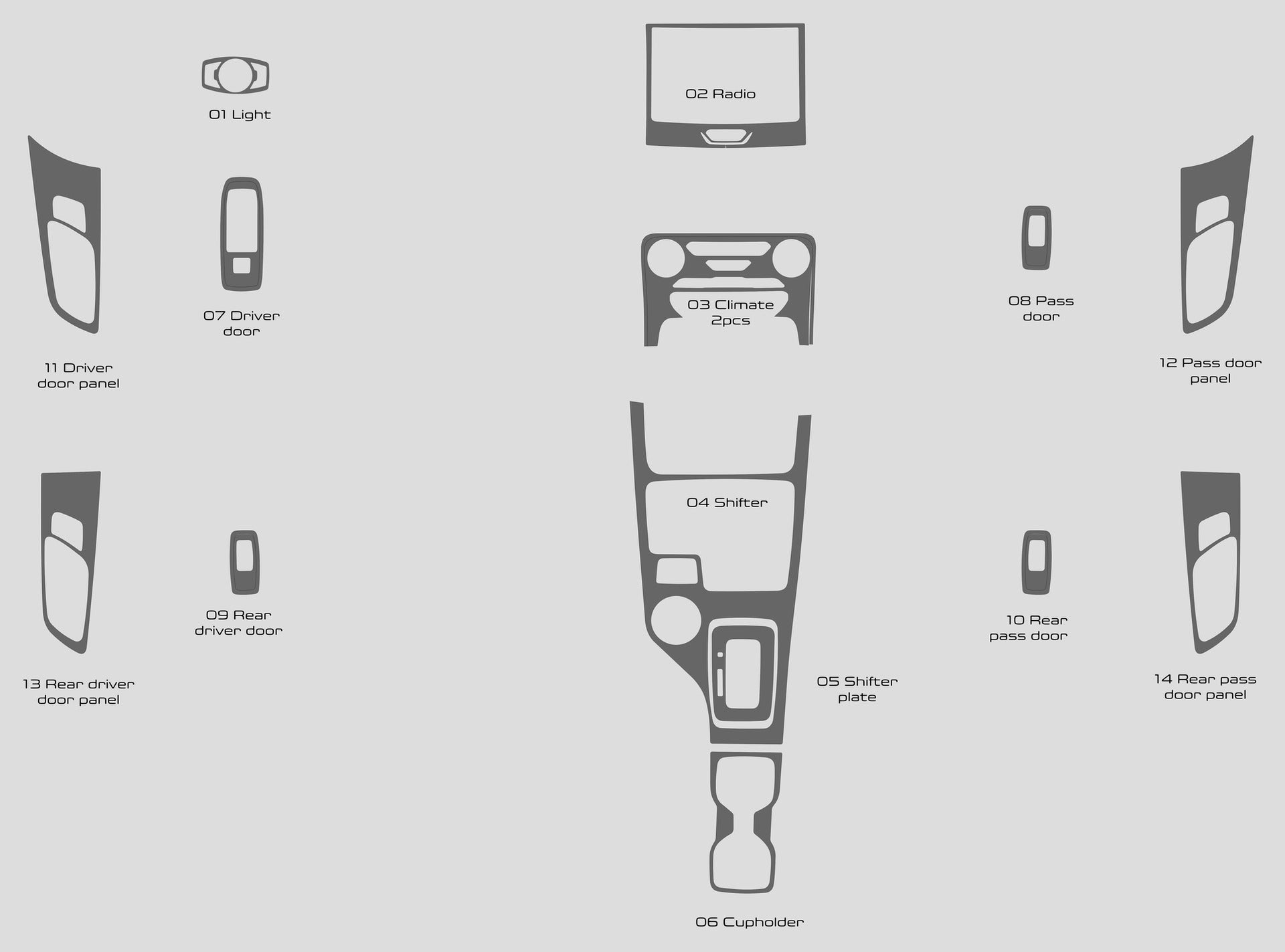 Ford Ranger (SuperCrew) - 2019-2022 - Dash kit (Full) - #FORA19INF ...