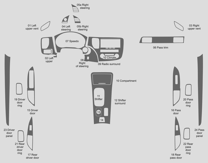 Mitsubishi Outlander (SUV) | 2017-2021 | Dash kit (Full) | #MIOU17INF