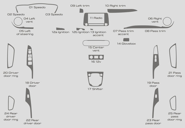 Hyundai Kona (SUV) | 2022-2023 | Dash kit (Full) | #HYKO22INF