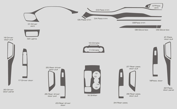 Ford Escape (SUV) | 2020-2022 | Dash kit (Full) | #FOES20INF