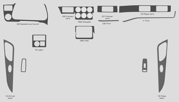 Peterbilt 579 (Truck) | 2013-2021 | Dash kit (Full) | #PE5613RCF