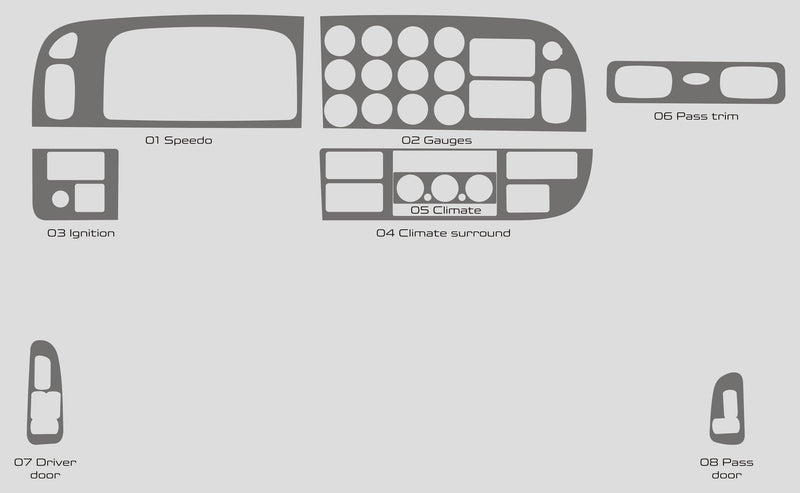 Peterbilt 389 (Camión) | 2022-2024 | Kit de tablero (completo) | #PE3622INF