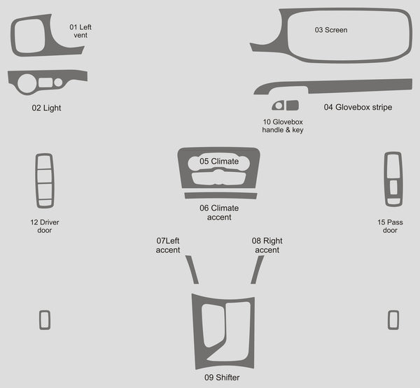 Dodge Charger (Sedán) | 2015-2023 | Kit de tablero (Firma) | #DOCR15SG2