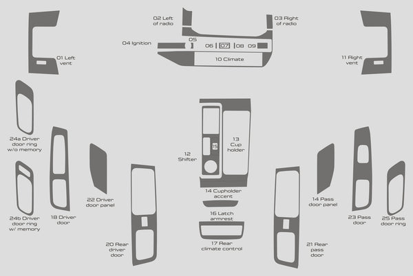 Nissan Pathfinder (SUV) | 2022-2025 | Dash kit (Full) | #NIPA22INF