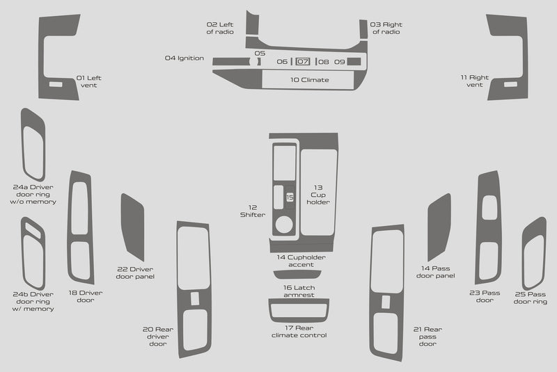Nissan Pathfinder (SUV) | 2022-2024 | Kit de tablero (completo) | #NIPA22INF