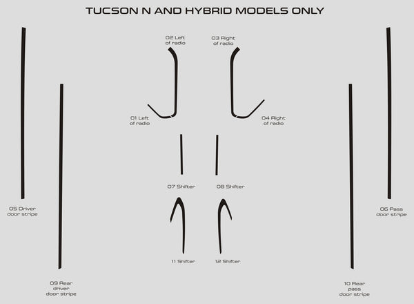 Hyundai Tucson N (SUV) | 2022-2024 | Kit de tablero (Firma) | #HYTN22RCF