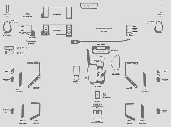 Ford Bronco (SUV) | 2021-2025 | Dash kit (Full) | #FOBR21INF