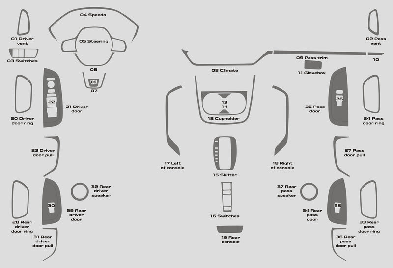 Honda HR-V (SUV) | 2023-2025 | Dash kit (Full) | #HOHR23INF