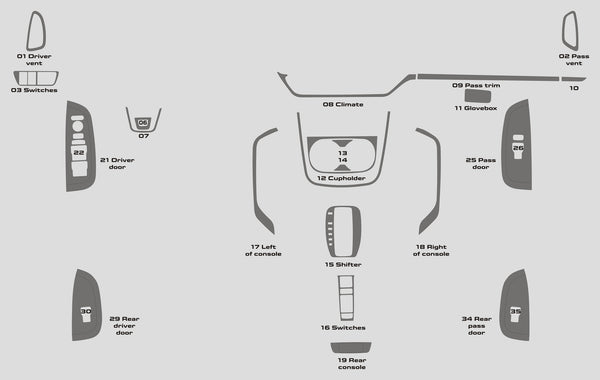 Honda HR-V (SUV) | 2023-2024 | Kit de tablero (completo) | #HOHR23INT