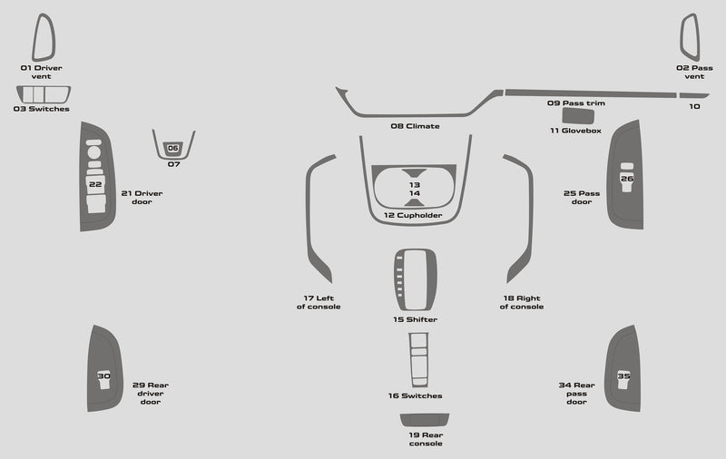 Honda HR-V (SUV) | 2023-2025 | Dash kit (Full) | #HOHR23INT