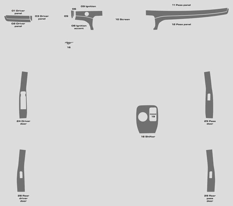 Ford Mustang Mach-E (SUV) | 2021-2024 | Dash kit (Full) | #FOME21SGN