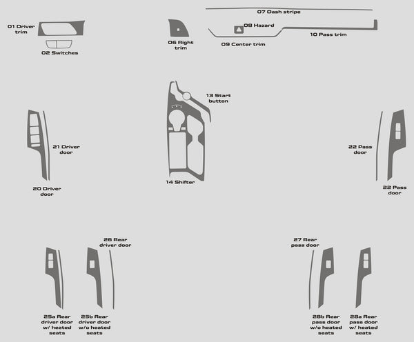 Kia EV6 (SUV) | 2022-2024 | Dash kit (Full) | #KIEV22INT