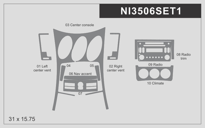 Nissan 350Z (Convertible) | 2006-2008 | Special Selection | #NI3506SET1