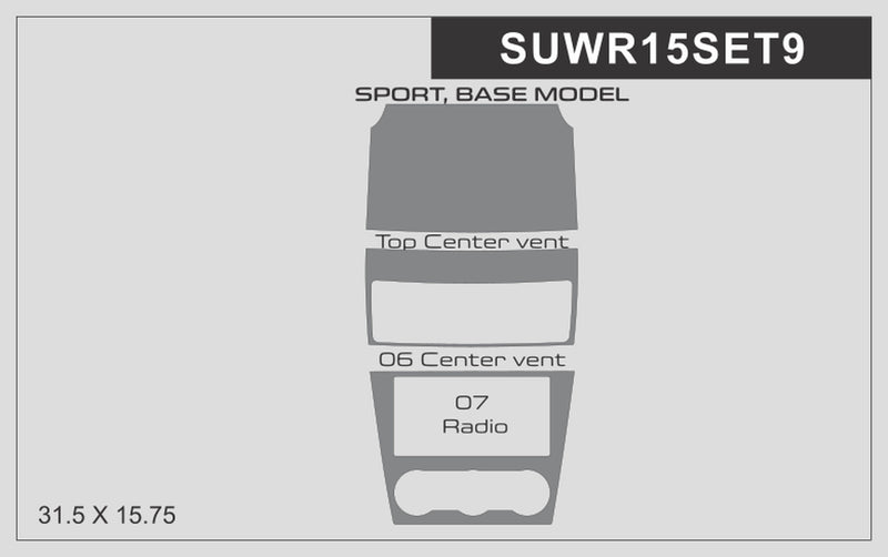 Subaru WRX (Sedán) | 2015-2015 | Selección Especial | #SUWR15SET9