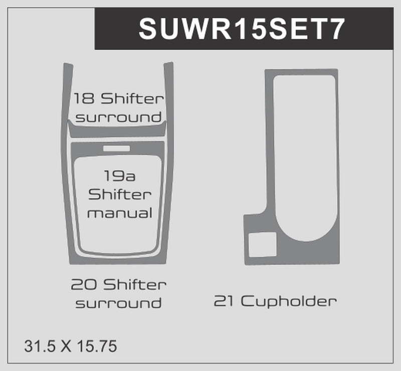 Subaru WRX (Sedan) | 2015-2017 | Special Selection | #SUWR15SET7