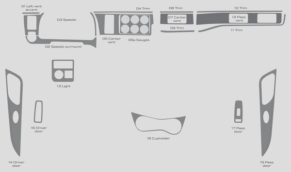 Peterbilt 579 (Truck) | 2022-2024 | Dash kit (Full) | #PE5622INT