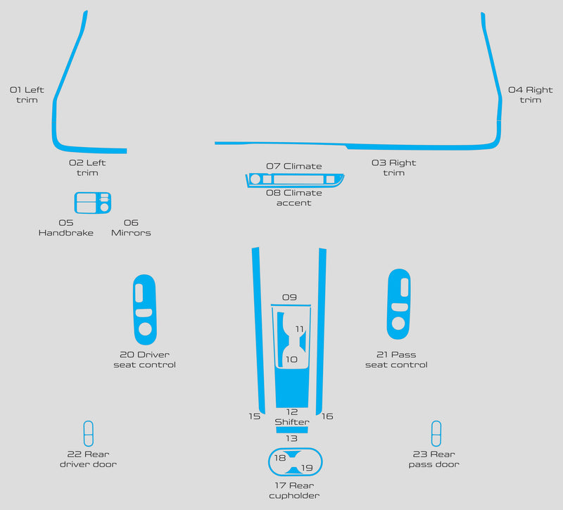 Hyundai Ioniq 6 (Sedan) | 2023-2023 | Dash kit (Full) | #HYI623INT