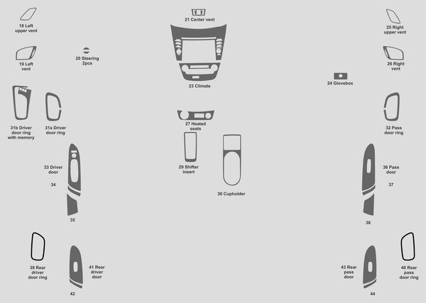 Nissan Murano (SUV) | 2018-2024 | Dash kit (Full) | #NIMU18INT