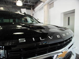 Chevrolet Silverado 1500 (cabina doble) | 2019-2022 | Logotipo de la capucha | #CHSI19LOG